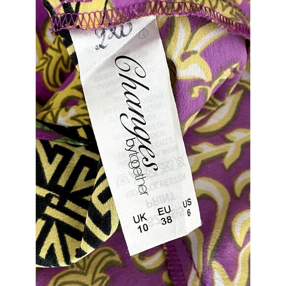 CHANGES By TOGETHER Women's Green Butterfly Mixed Print V-Neck Maxi Dress SZ 6 - Picture 7 of 9